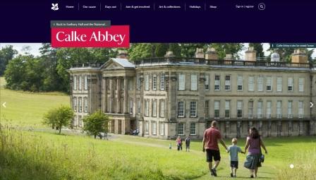 image of the Calke Abbey website