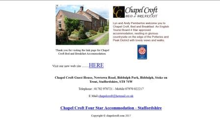 image of the Chapel Croft Guest House website