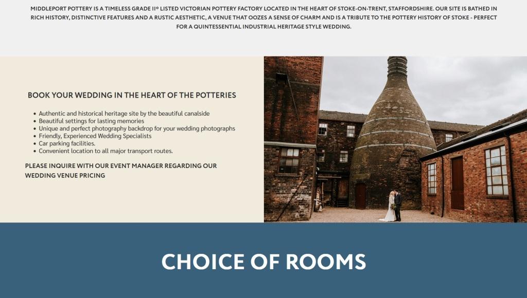 image of the Middleport Pottery website