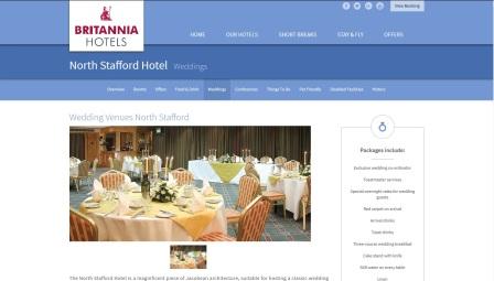 image of the North Stafford Hotel website