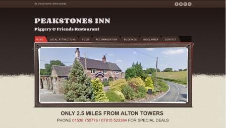 image of the Peakstones Inn website