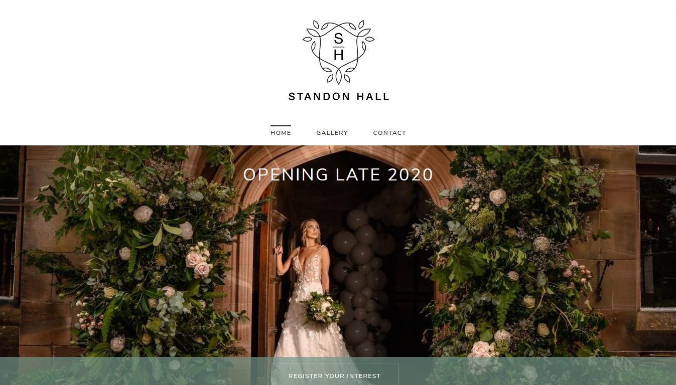 image of the Standon Hall website
