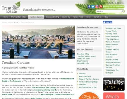 image of the Trentham Gardens website