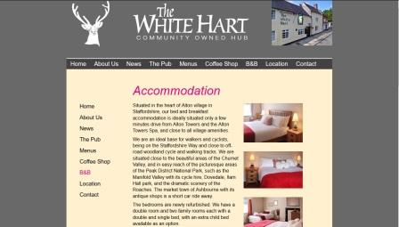 image of the White Hart website