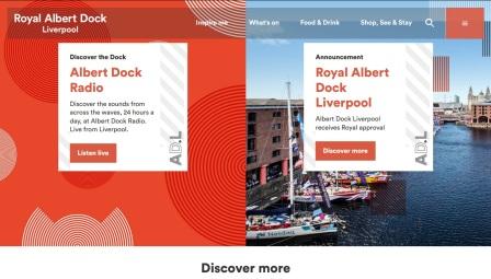 image of the Albert Dock website