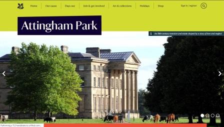 image of the Attingham Park website