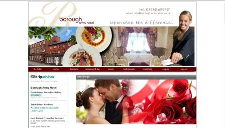 image of the Borough Arms Hotel website
