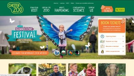 image of the Chester Zoo website