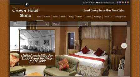 image of the Crown Hotel website