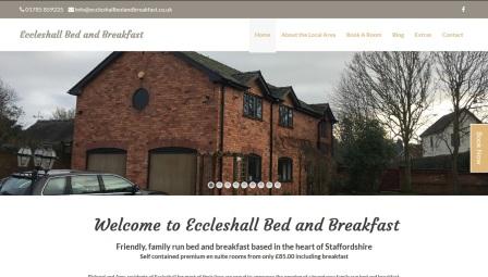 image of the Eccleshall B and B website