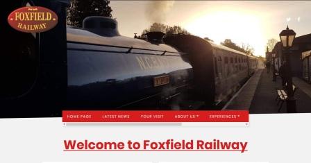 image of the Foxfield Railway website