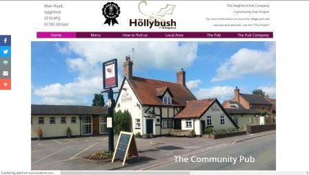 image of the Hollybush website