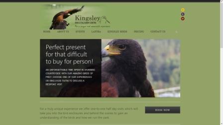 image of the Kingsley Falconry Centre website