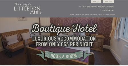 image of the Littleton Arms website