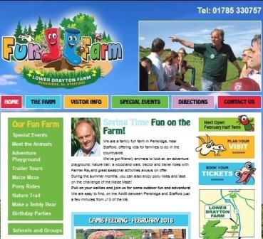 image of the lower drayton farm website
