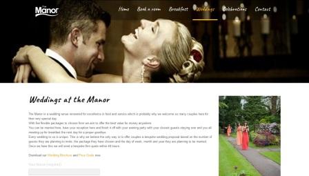 image of the Manor Guest House website