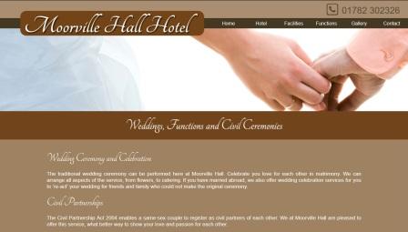 image of the Moorville Hall Hotel website