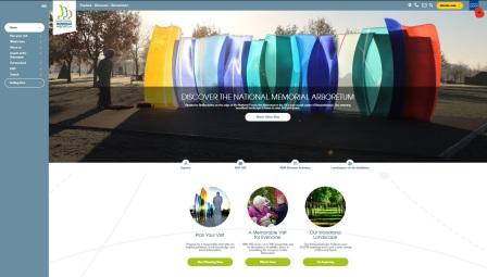 image of the National Memorial Arboretum website
