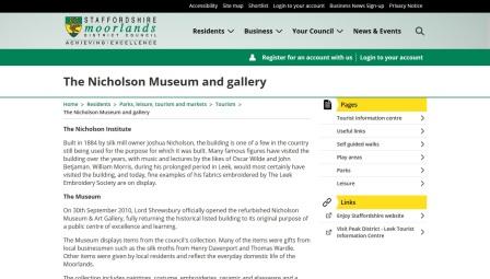 image of the Nicholson Museum website