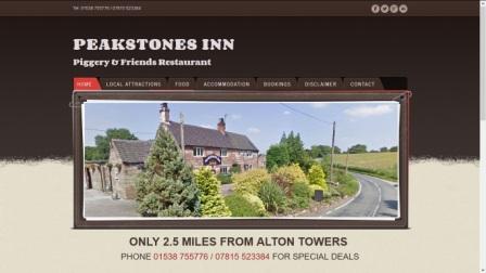 image of the Peakstones Inn website