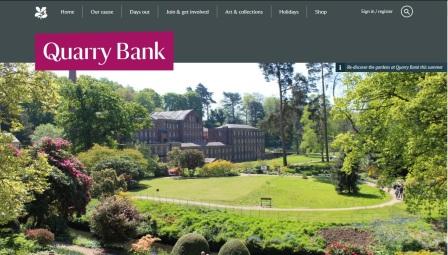 image of the Quarry Bank Mill website
