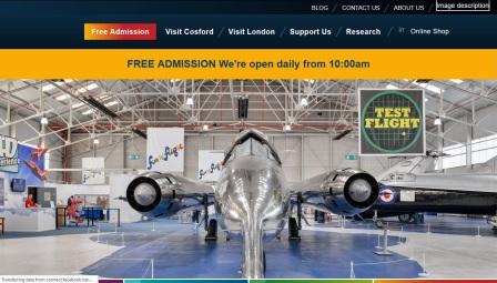image of the RAF Museum Cosford website