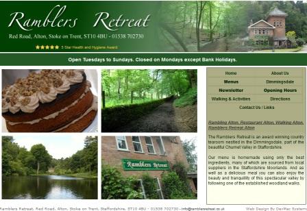 image of the Ramblers Retreat website