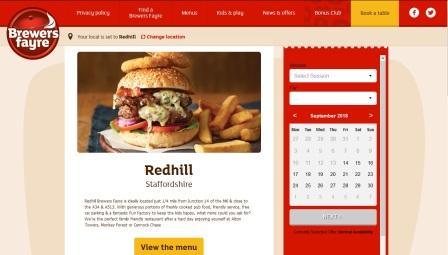 image of the Redhill Brewers Fayre website