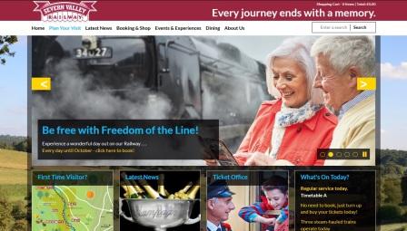 image of the Severn Valley Railway website