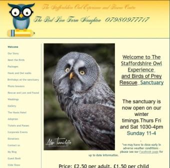 image of the staffordshire owl trust website