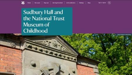 image of the Sudbury Hall website page