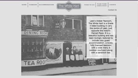 image of the White Hart website