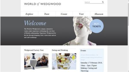 image of the World of Wedgwood website
