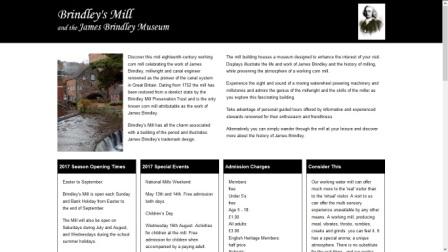 image of the Brindley’s Mill website