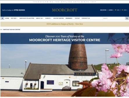 image of the moorcroft website